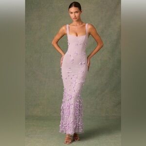 Elegant Lavender Evening Gown